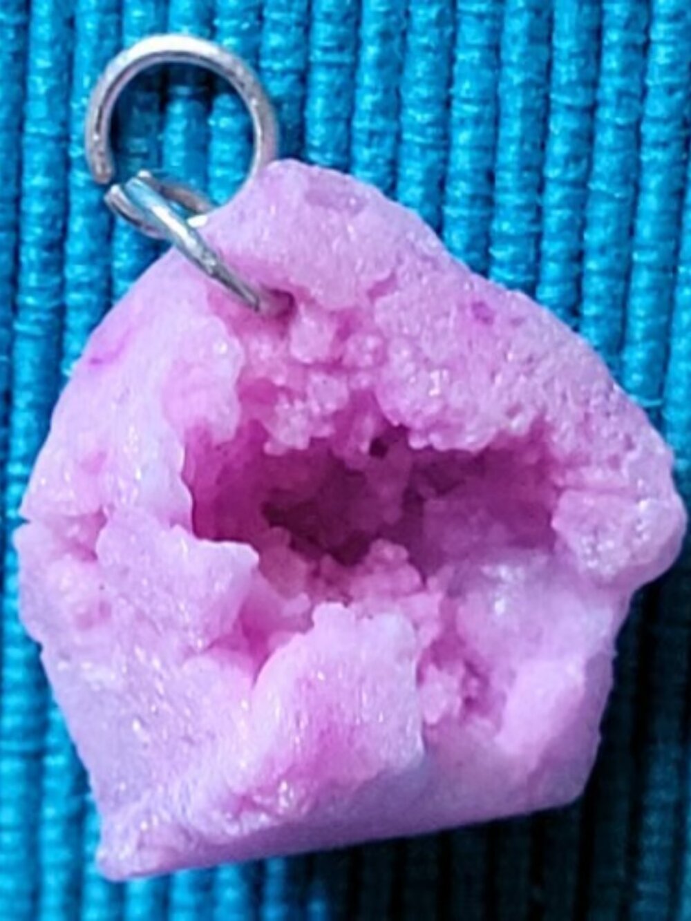 Rose Quartz Crystal Pendant Charm Only